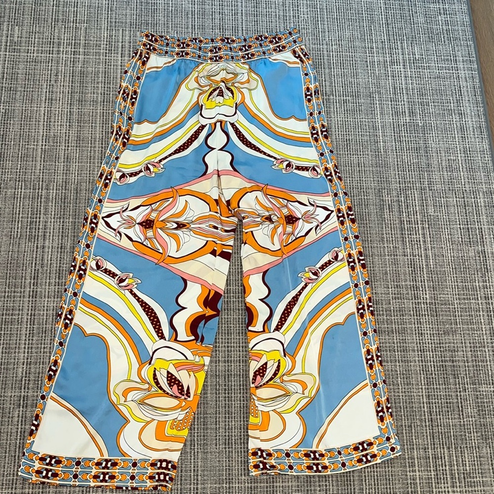 Rachel Zoe Wide Leg Pants - Blue and Orange